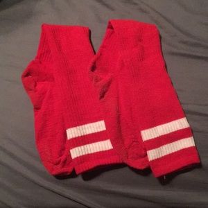 Red tube socks